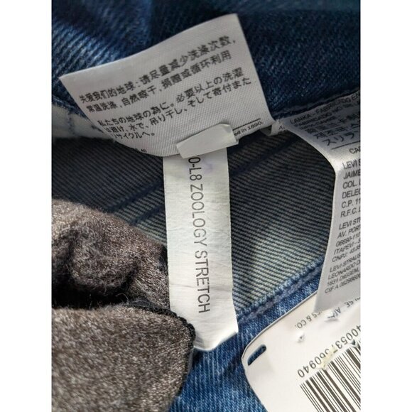 Levis Line 8 Slim Fit Taper Jeans 34x32 (Fits 35x29.5) Blue Acid Cotton Stretch - Picture 16 of 16